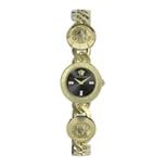 Gold Tone Quartz Watch – Black Dial Women