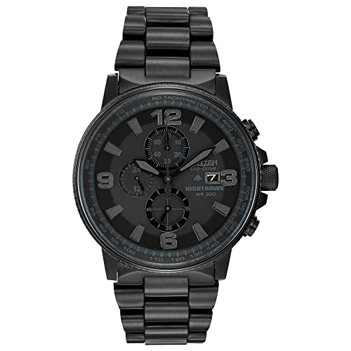 Nighthawk Chronograph Watch – Black Dial