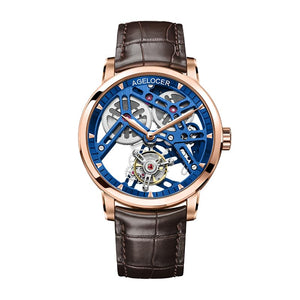 Tourbillon Skeleton Watch – Leather Strap