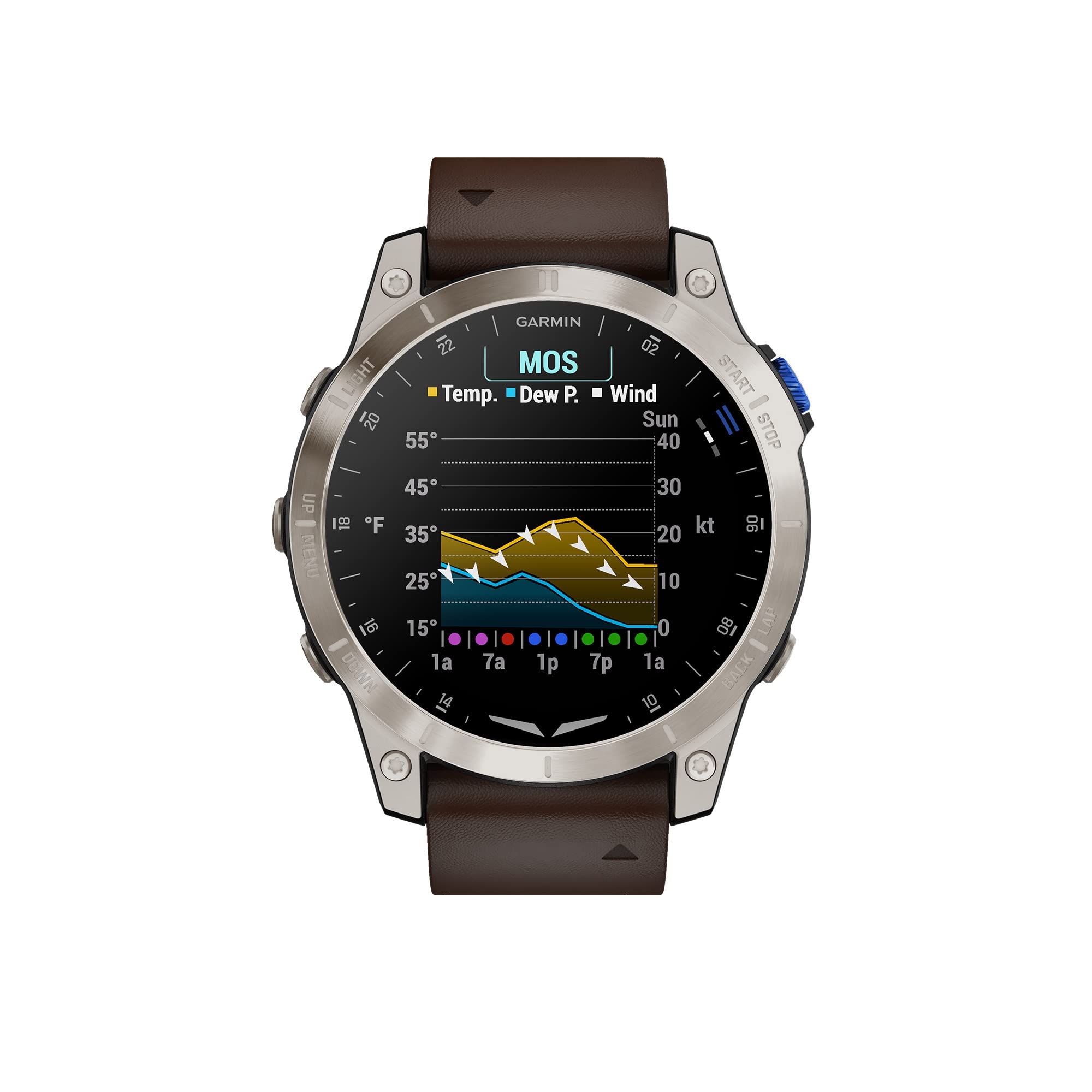 Aviator GPS Smartwatch – Leather Strap