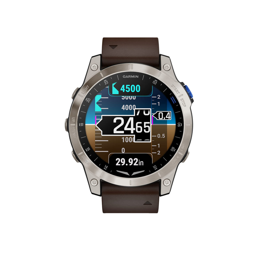 Aviator GPS Smartwatch – Leather Strap