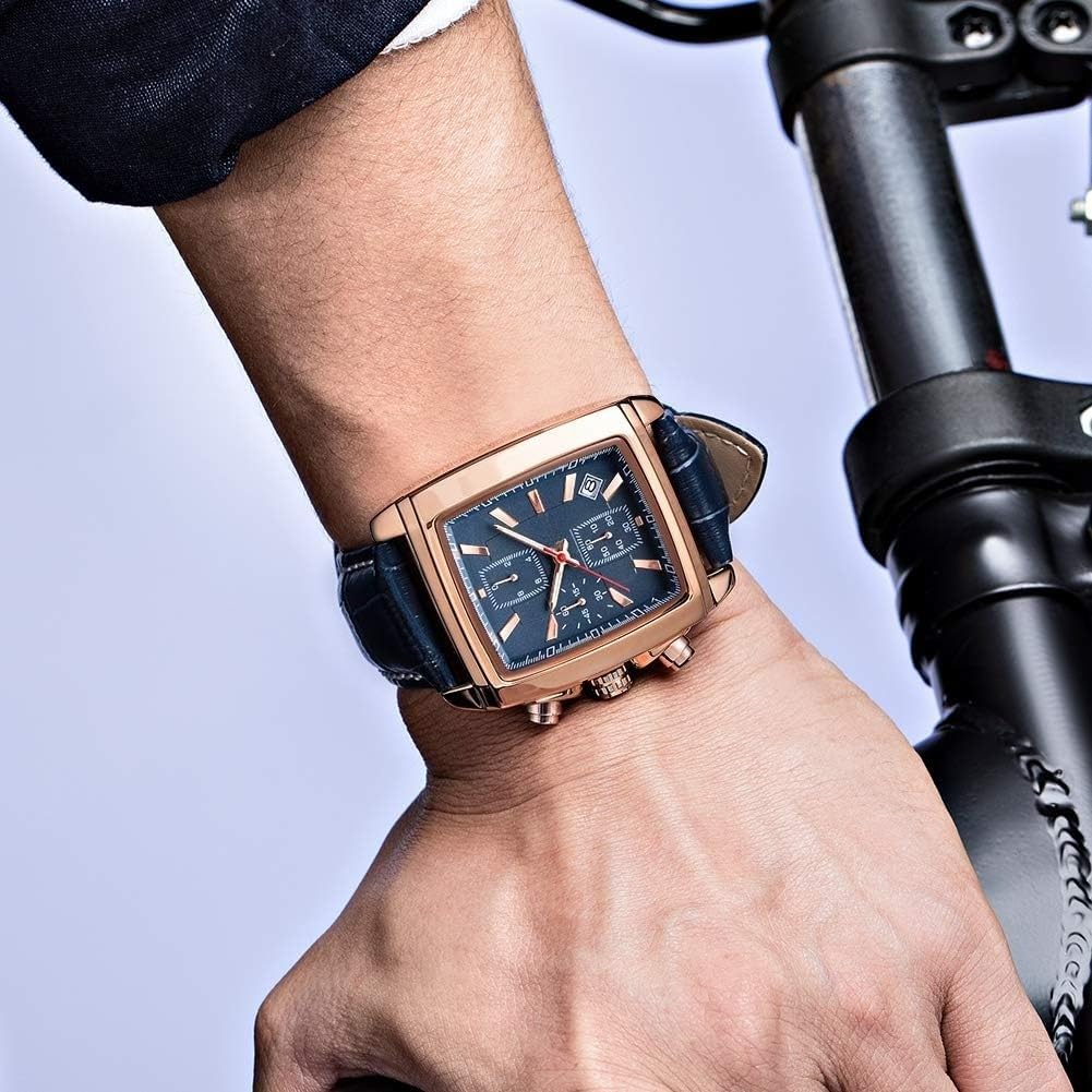 Men’s Chronograph Watch – Leather Strap
