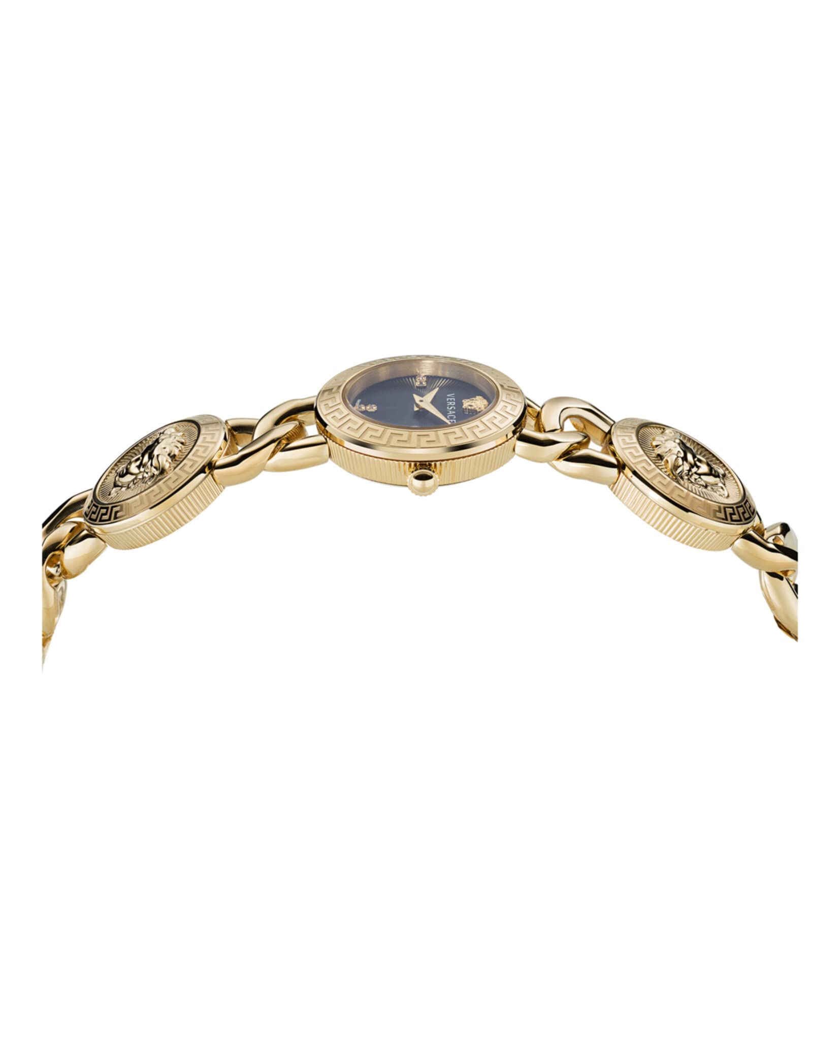 Gold Tone Quartz Watch – Black Dial Women