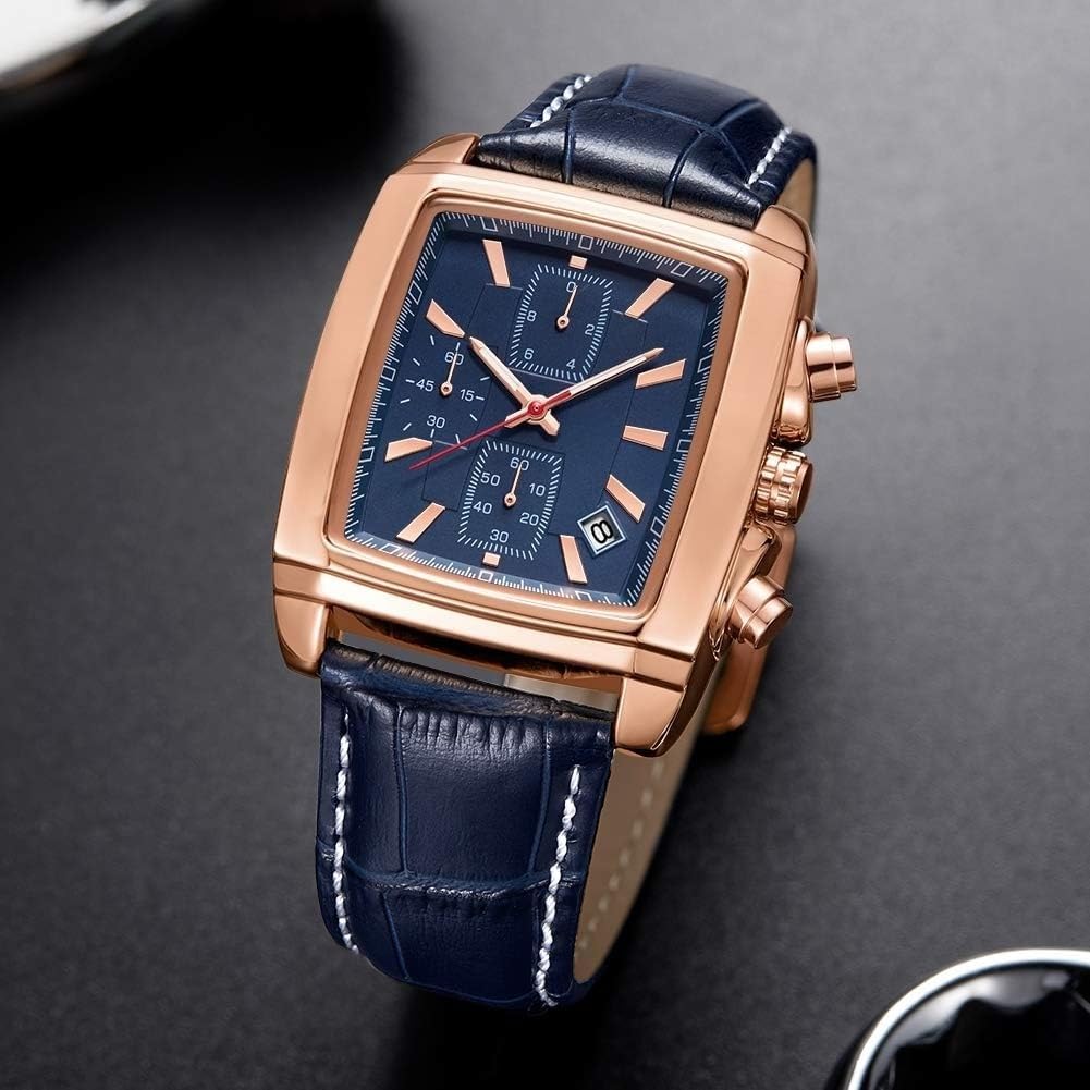 Men’s Chronograph Watch – Leather Strap
