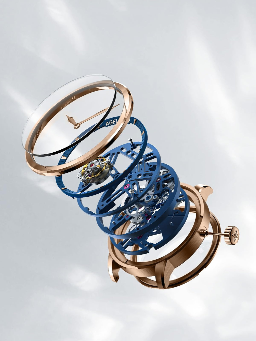 Tourbillon Skeleton Watch – Leather Strap