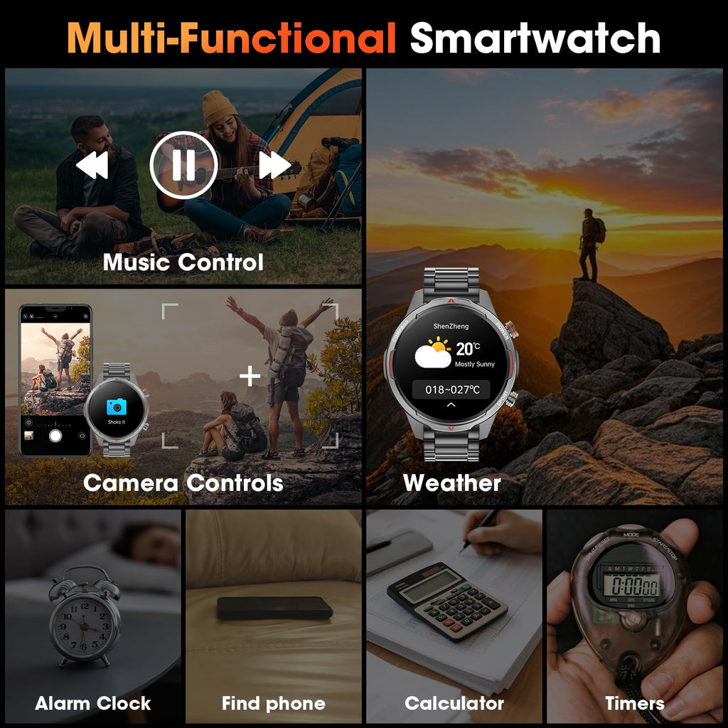 Military Smartwatch – 1.7" HD