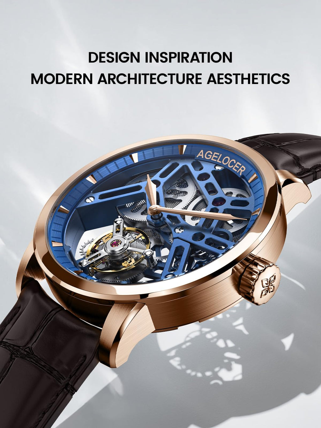 Tourbillon Skeleton Watch – Leather Strap