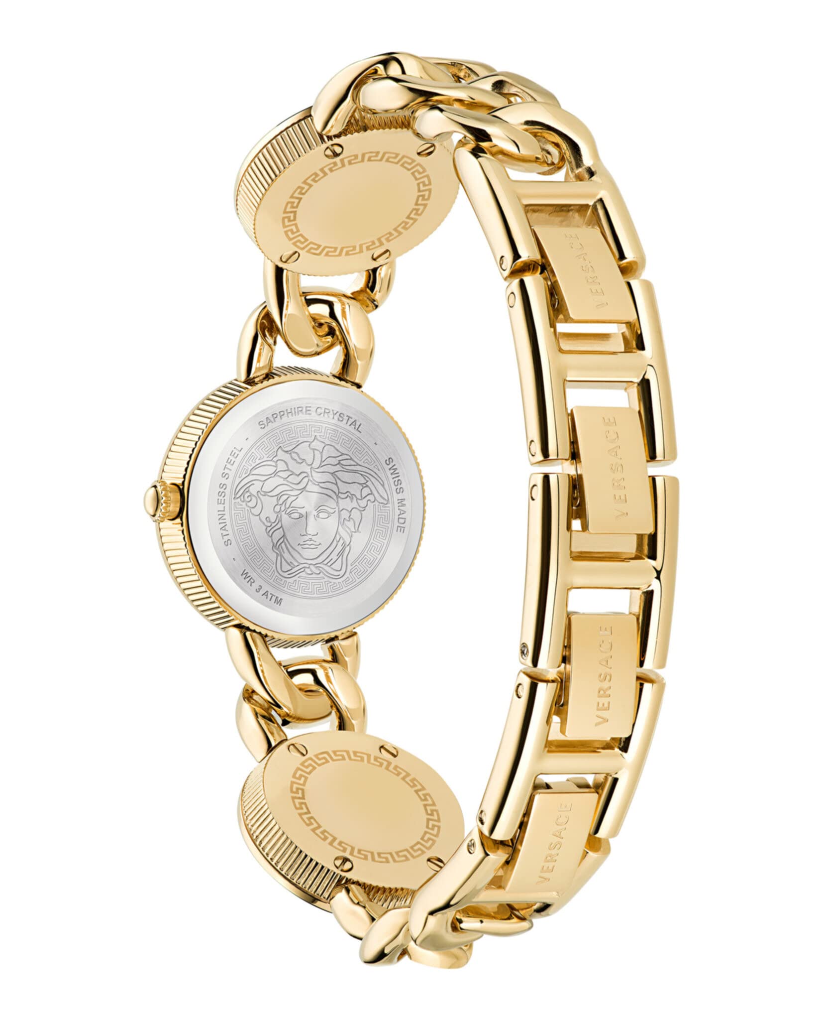 Gold Tone Quartz Watch – Black Dial Women