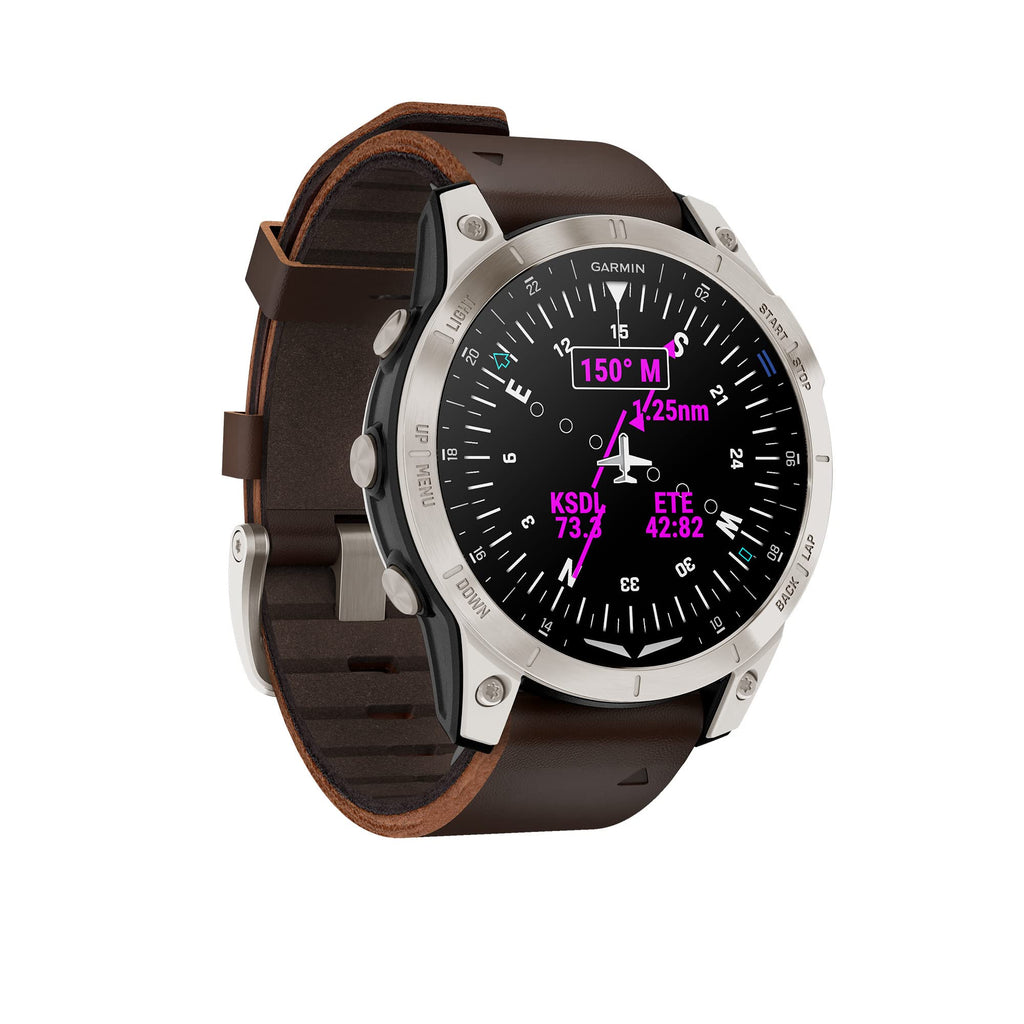 Aviator GPS Smartwatch – Leather Strap