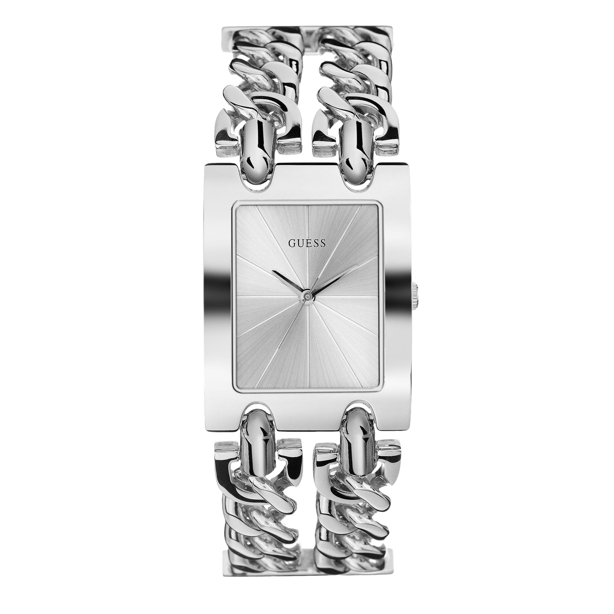 Guess Women's Silver-Tone Multi-Chain Bracelet Watch