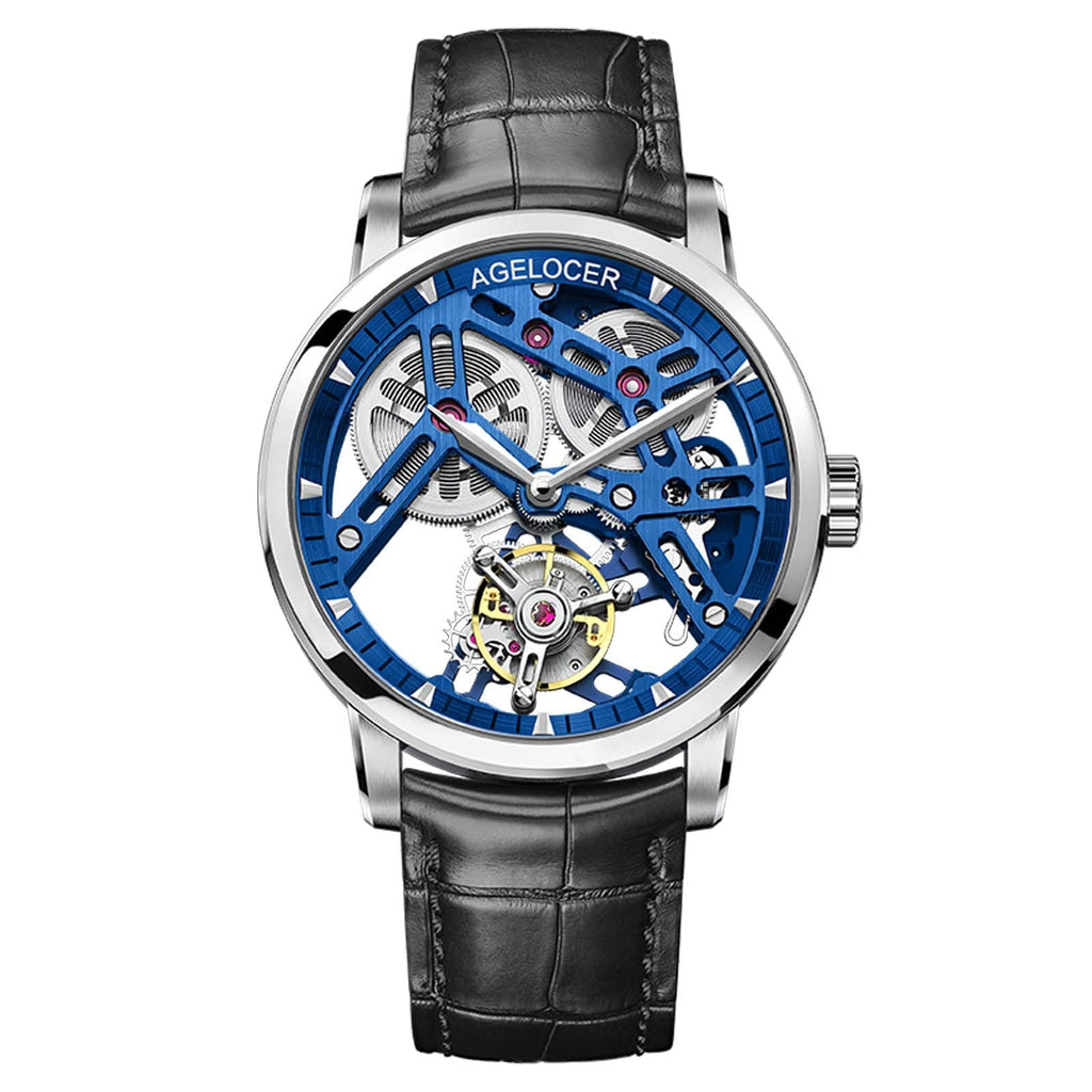 Tourbillon Skeleton Watch – Leather Strap