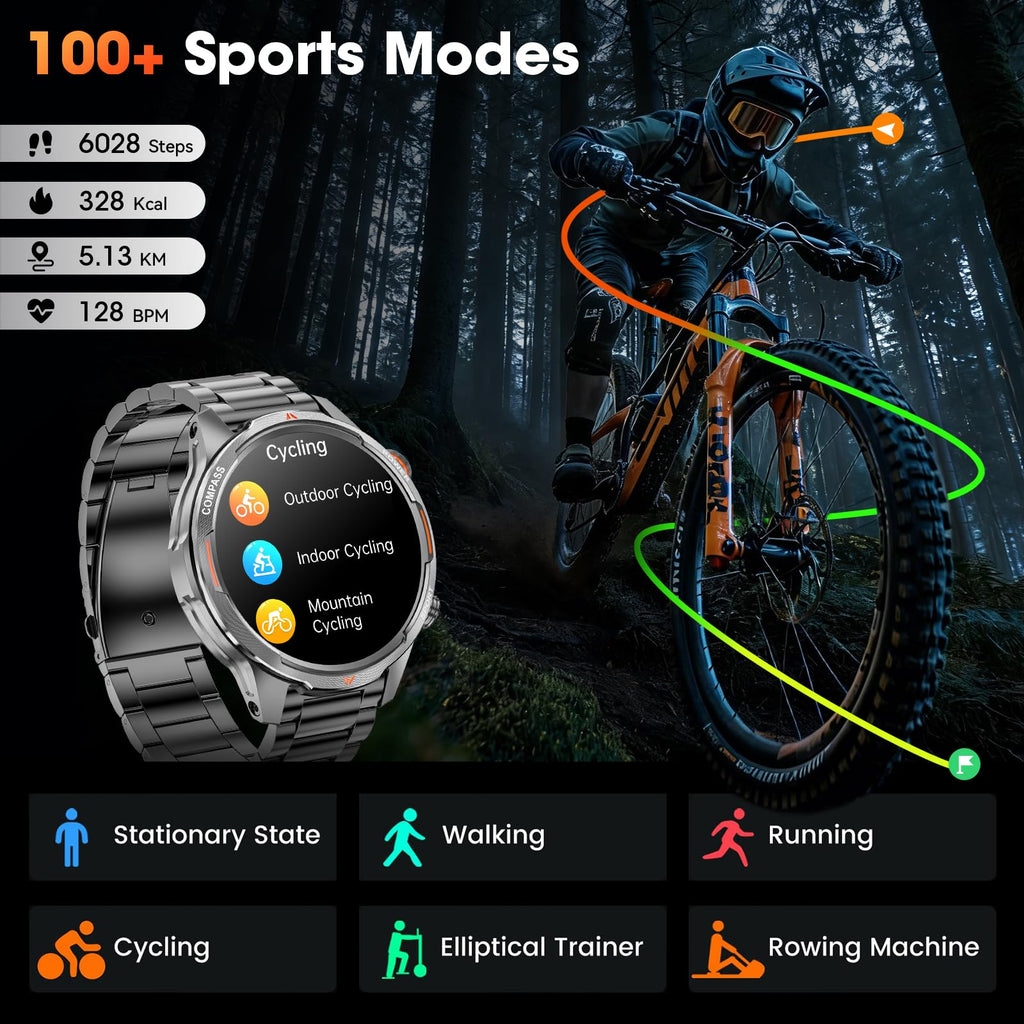 Military Smartwatch – 1.7" HD