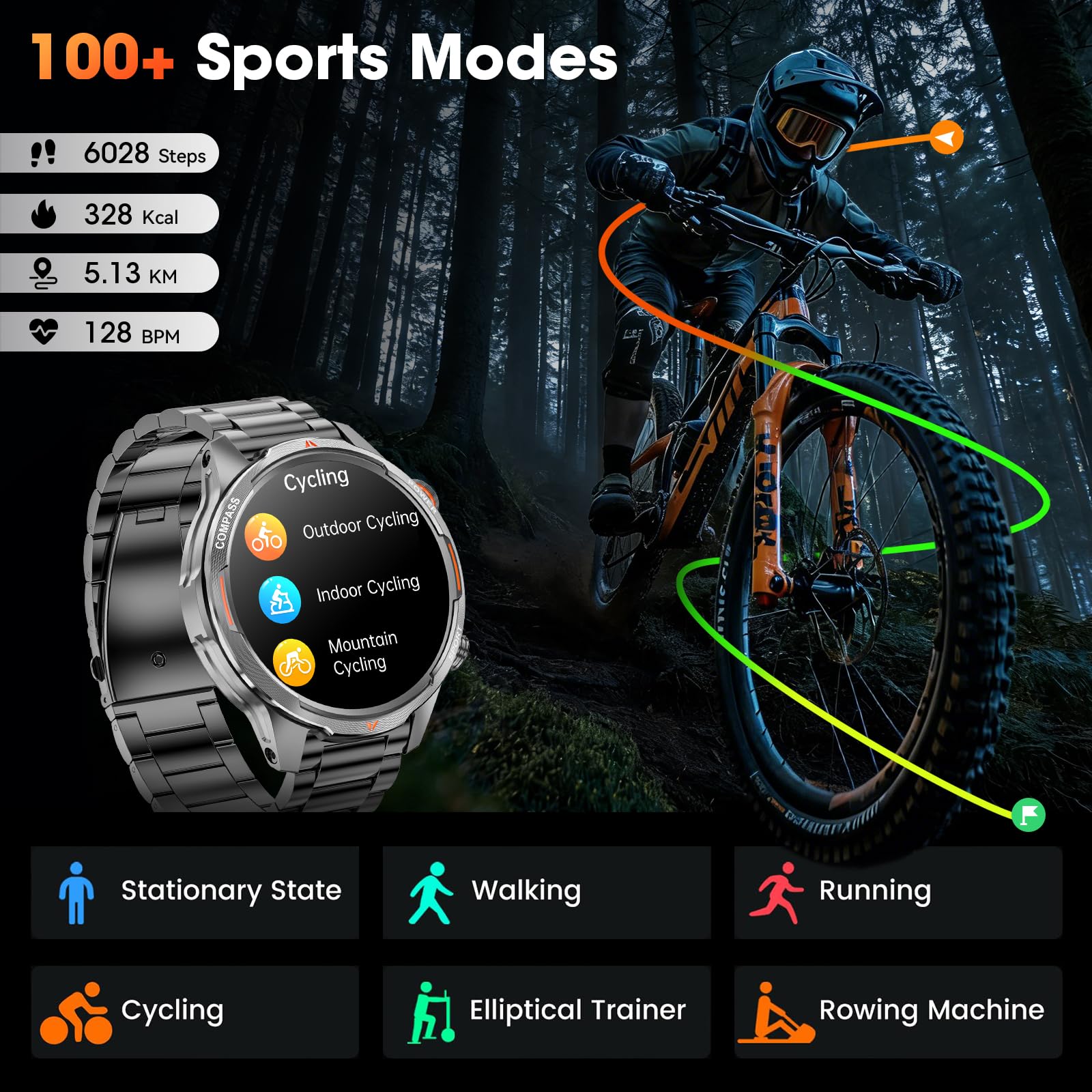 Military Smartwatch – 1.7" HD