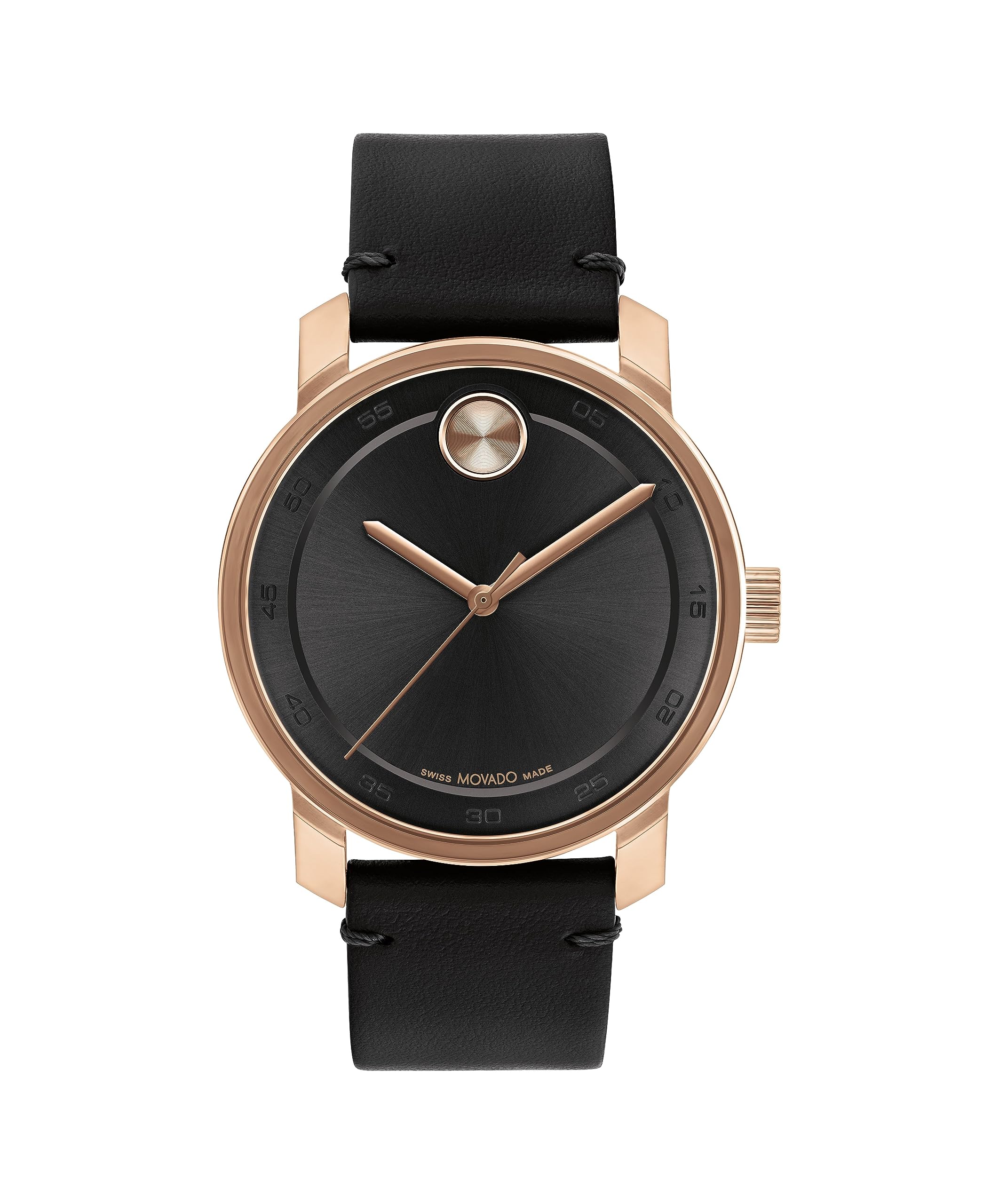 Bold Quartz Watch – Leather Strap