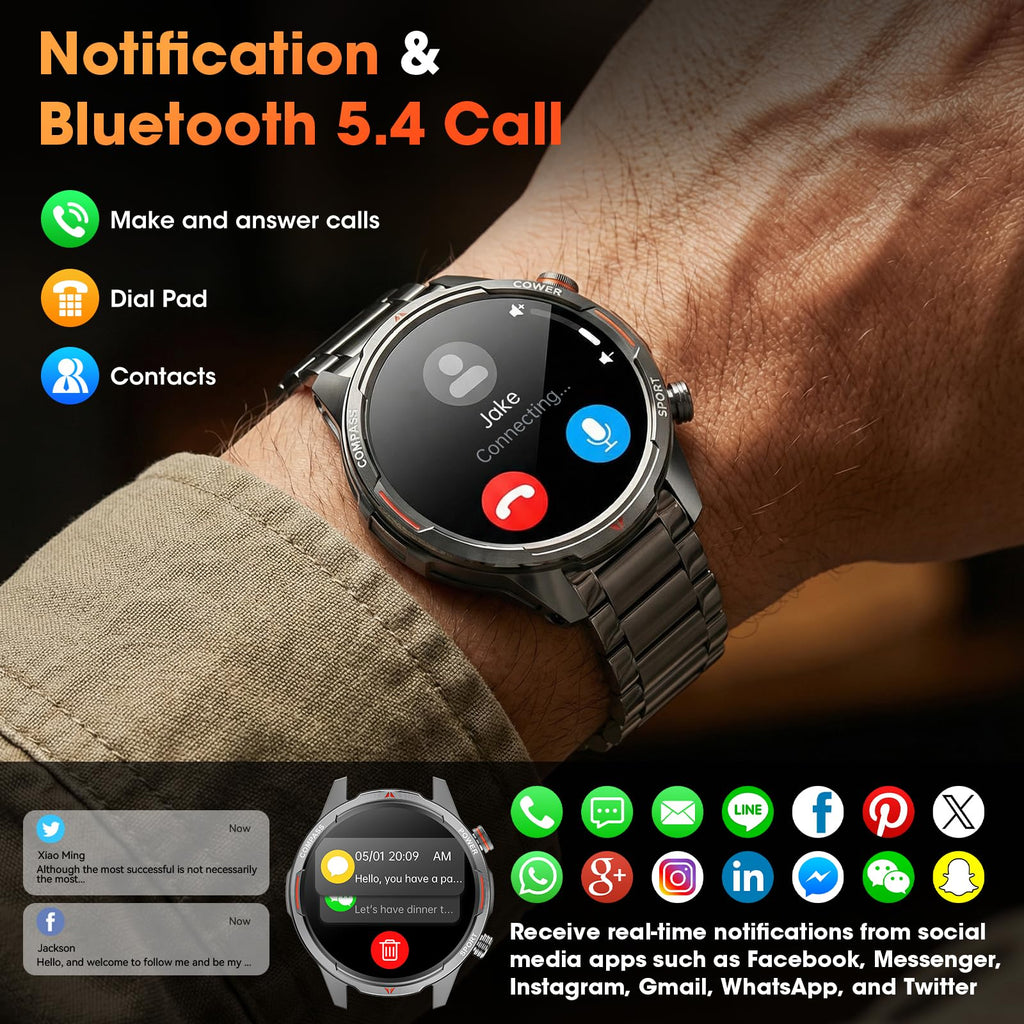 Military Smartwatch – 1.7" HD